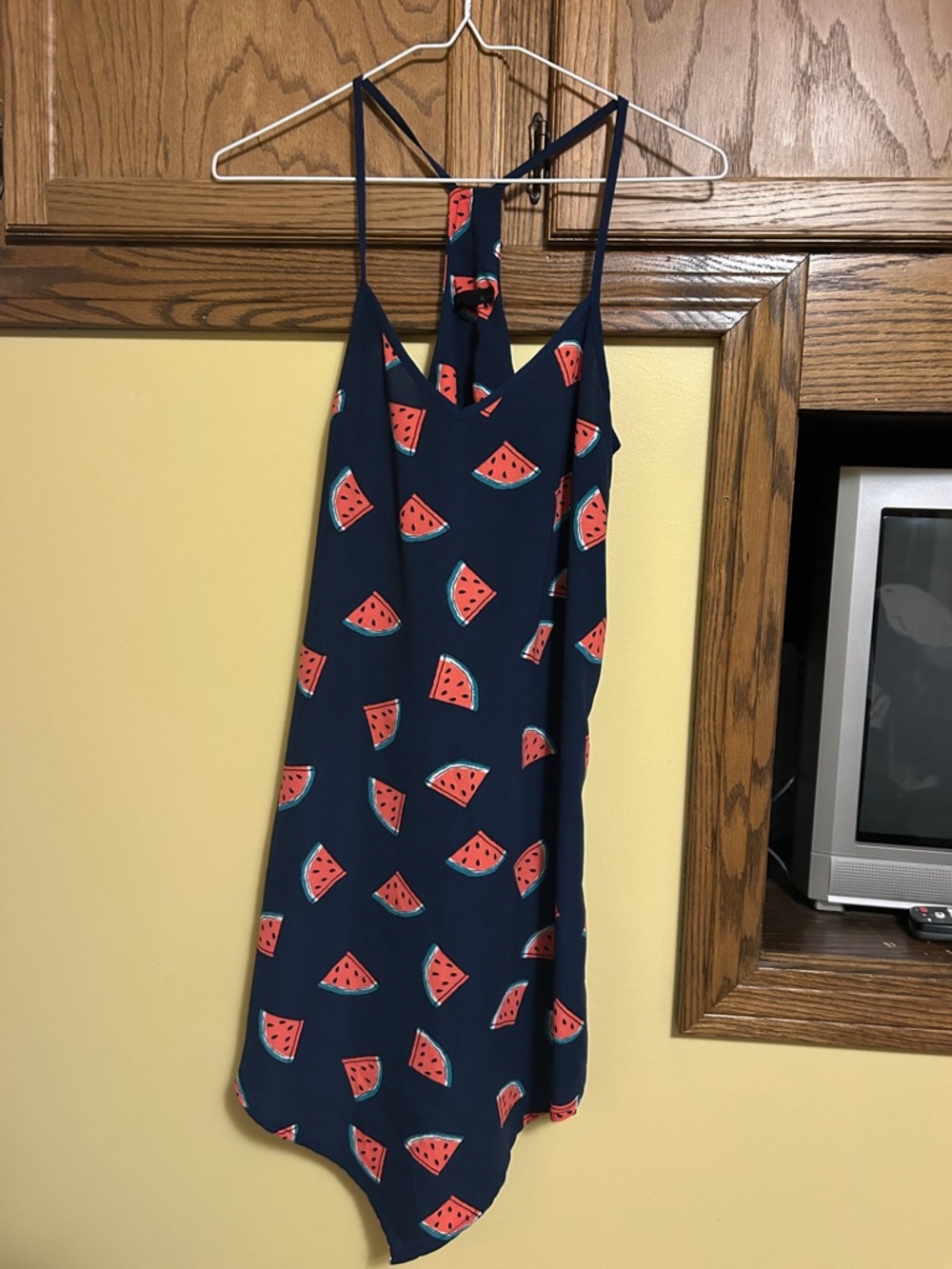 BeBop Navy Mini Dress with Red Watermelon Print